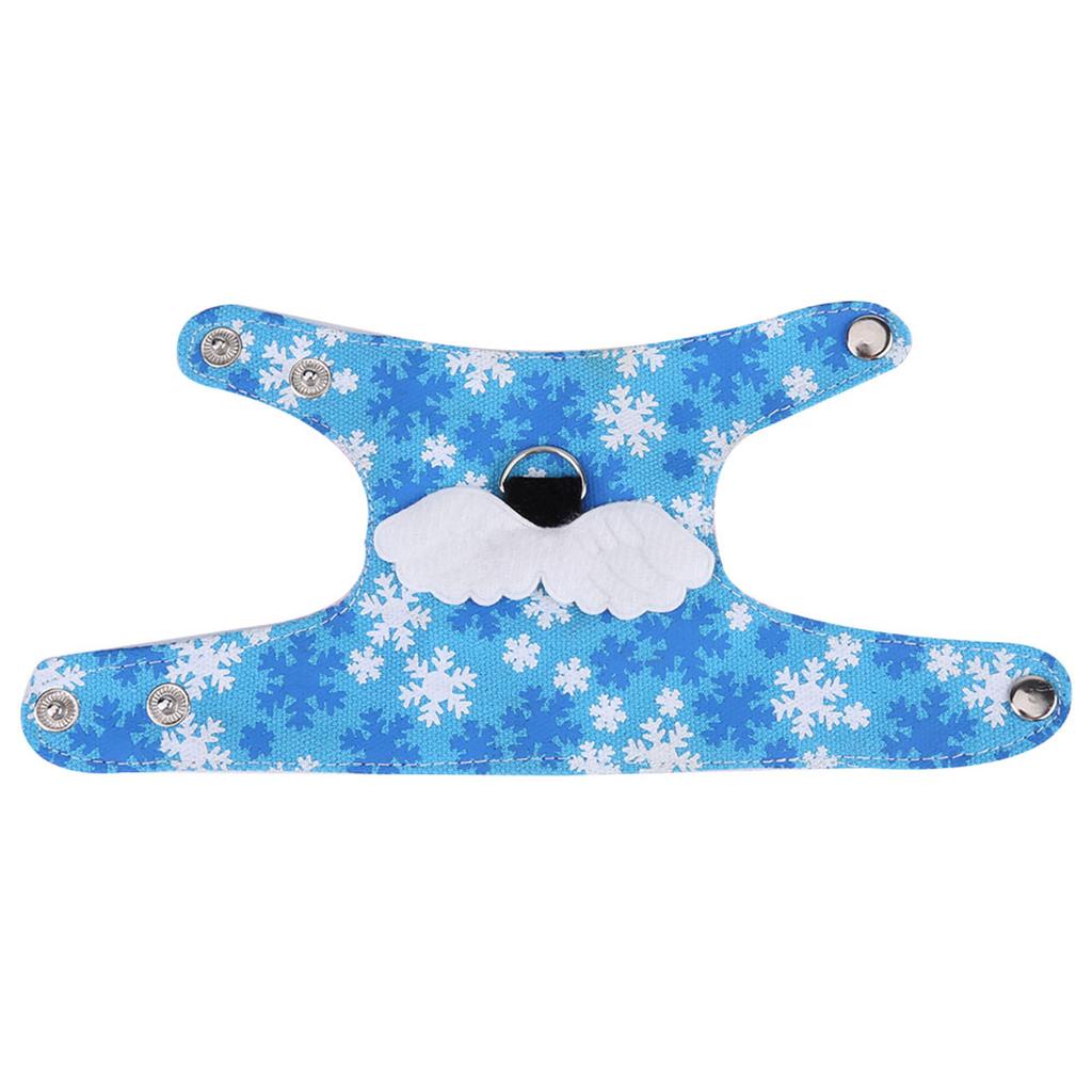 Small Pet Harness Cartoon Vest Clothes with Leash (Light Blue)