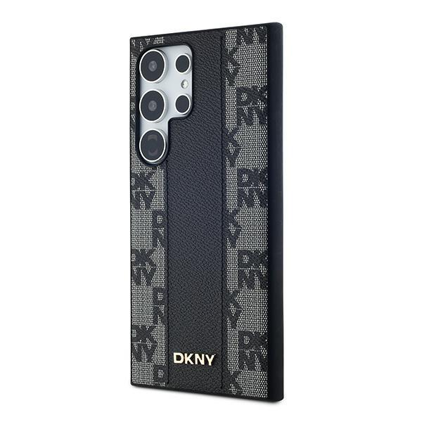 Dkny Dkhms24Lpcpvslk S24 Ultra S928Czarny/Black Hardcase Leather Checkered Mono Pattern Magsafe