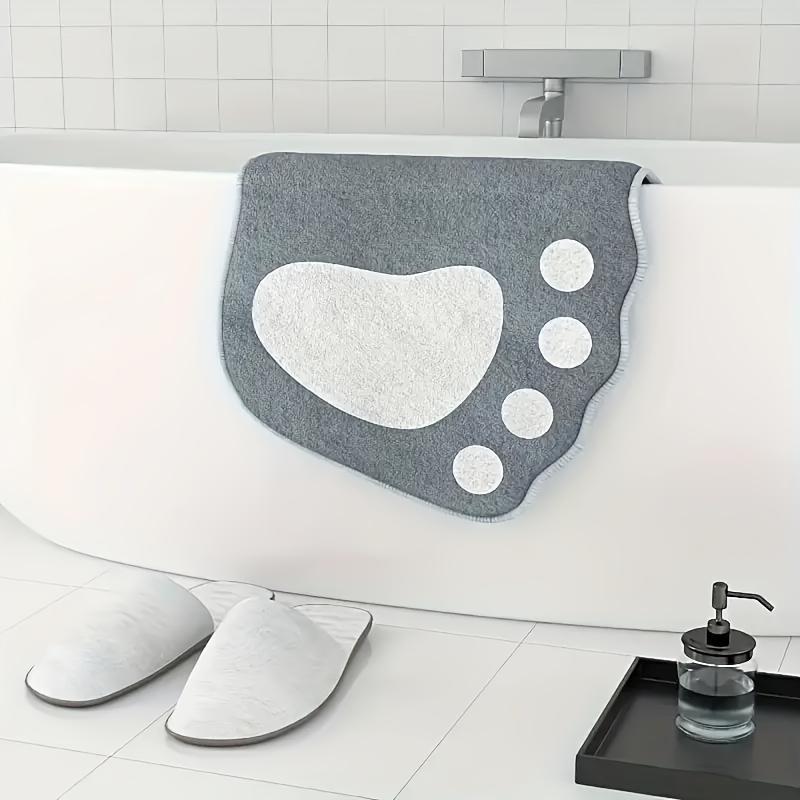 1pc Ultra-Soft Polyester Bath Mat with Non-Slip Rubber Backing - Machine Washable, Super Absorbent, Comfortable Shower Carpet for Home, Kitchen
