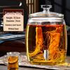 ZISIZ Large Mouth Glass Fermentation and Infusion Jar with Spigot