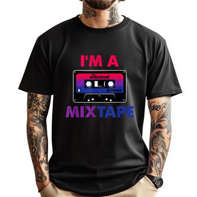 I M A Mixtape Bisexual Pride Month Lgbtq Cassette Tape Graphic T Shirts Unisex Oversized New Year Chinese Style
