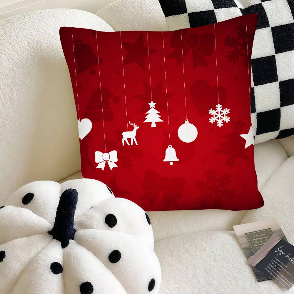 Weihnachts-Kissenbezug Mode Quadratischer Kissenbezug Schlafzimmer Sofa Zimmer Ins Dekoration Freizeit