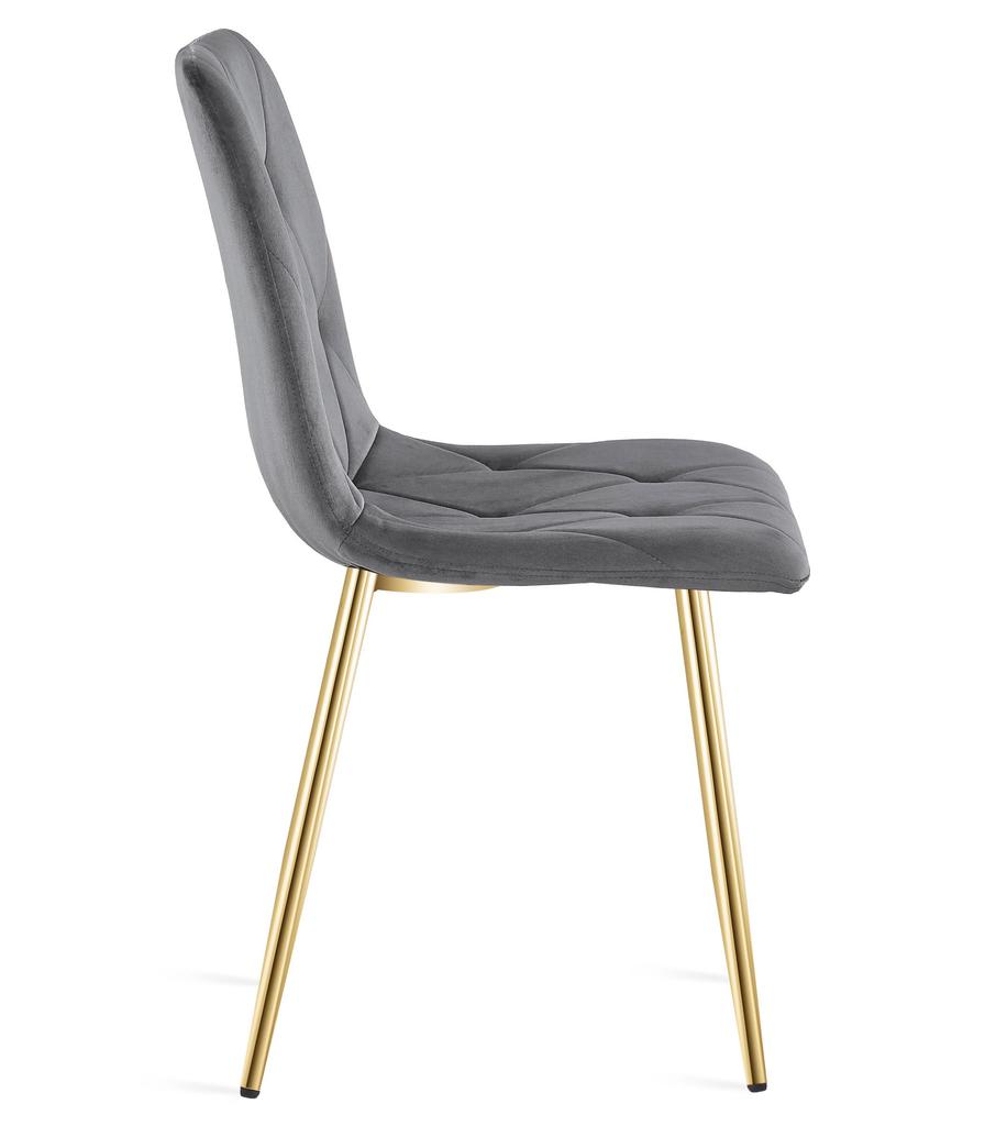 LIBRA chair - dark gray velvet / gold legs x 3