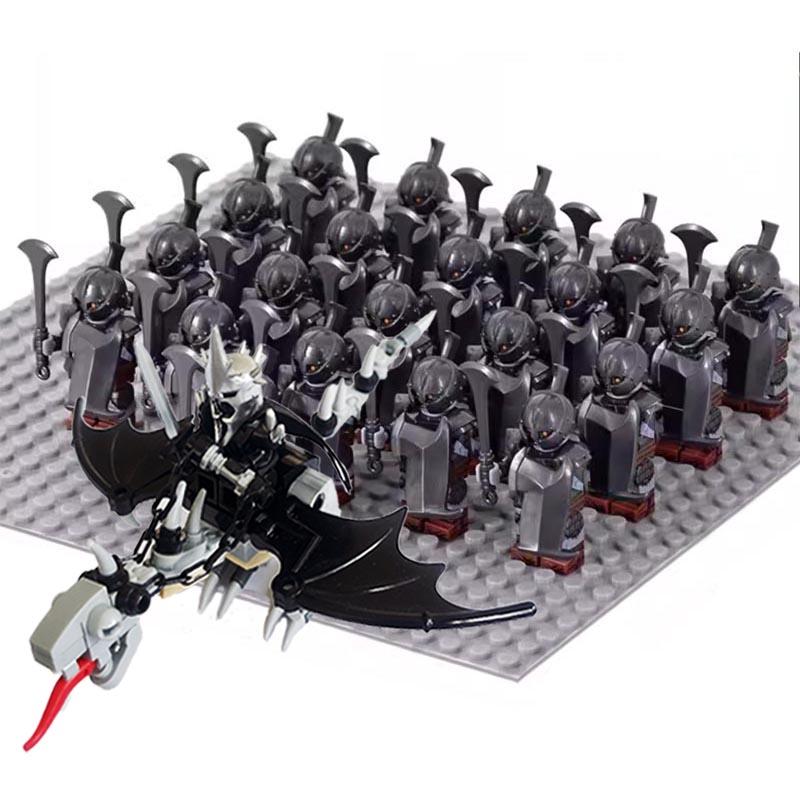 Moc Uruk-hai Strong Orc Army Soldiers with Witch King leader Mini Figure Building Block Set Toys for Children as Birthday gifts
