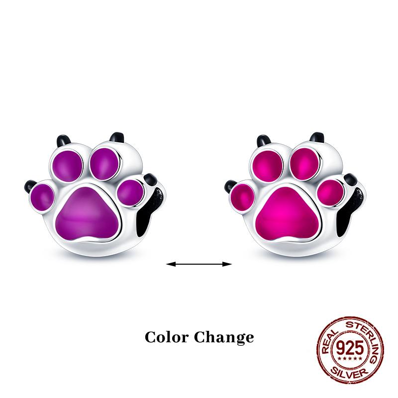 New 100% Copper Flower Chameleon Change Color Charms Beads Fit Pandachbracelets Diy Jewelry New Year'S Gift