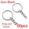 20pcs 25mm 28mm 30mm Rings Keychain Key Ring Chain Multi-colors Round DIY Jewelry Making Accessories Findings