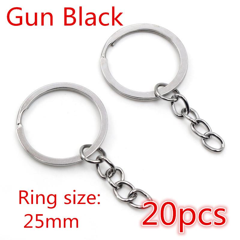 20pcs 25mm 28mm 30mm Rings Keychain Key Ring Chain Multi-colors Round DIY Jewelry Making Accessories Findings