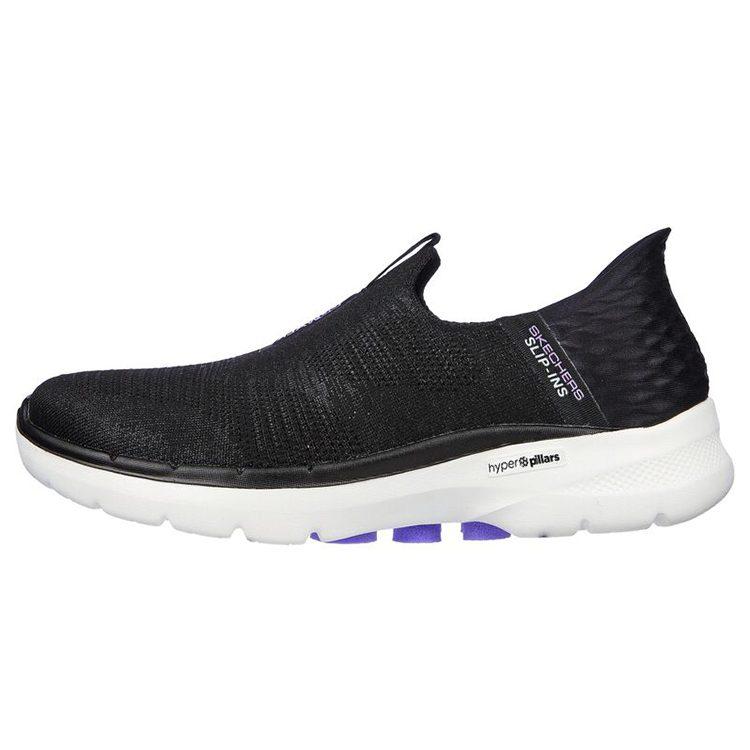 Skechers Go Walk 6 Hands Free Slip Ins Low top Walking Shoes Women's Black 124569-BKLV