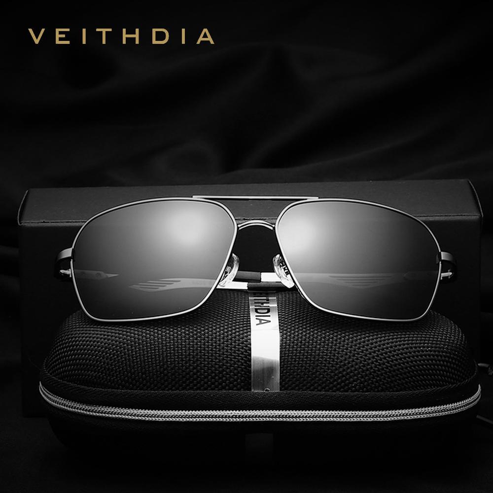 VEITHDIA Polarized Men's Square Vintage Sun Glasses Male Eyewear Accessories Sunglasses For Men 2459