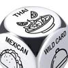 1/2/3Pcs Stainless Steel Food Decision Dice 6 Sides Barbecue Mexican American Seafood Italian Chinese Dinner Decider Dice