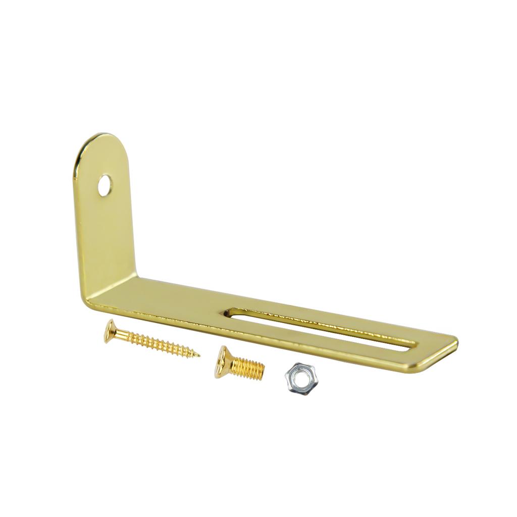 FLEOR 1PCS LP Pickguard Bracket Electric Guitar Pick Guard Holder with Mounting Screws Nut, Chrome /Black/Gold Choose