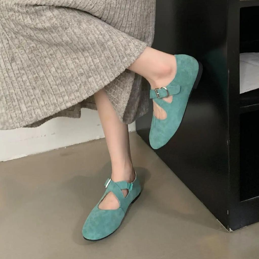 Fashion IPPEUM Red Ballet Flats Women Round Toe Elegant Shoes Mary Janes Slips Ballerinas Zapatos Mujer