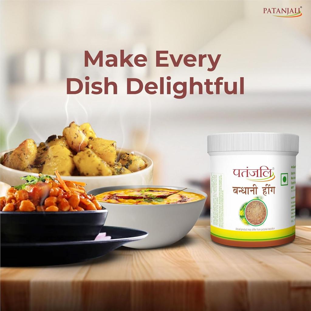 Patanjali Bandhani Hing Asafoetida Powder Strong Aroma Flavor Enhancer Cooking Spice Rich Quality 25 g Pack Of 1