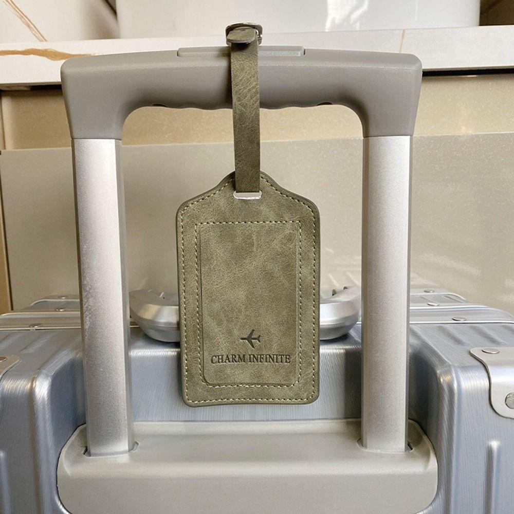 Travel Handbag Label PU Leather Airplane Suitcase Tag Travel Accessories Luggage Tag Boarding Pass