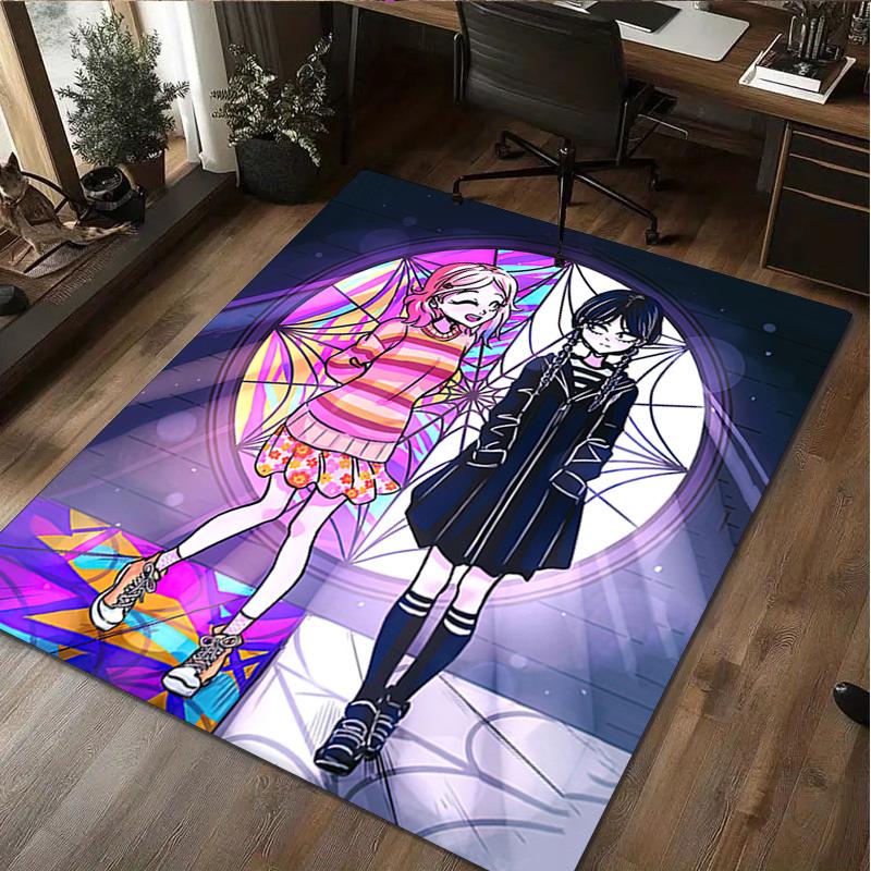 1 Tapis Imprimé Mercredi - Tapis de Décoration Intérieure Pour Salon Chambre Sol Espace Chaise d'Ordinateur