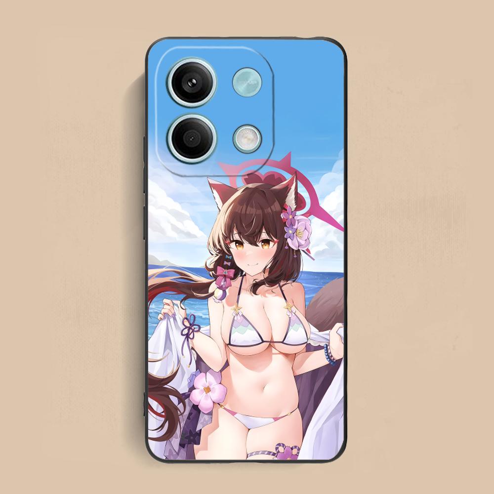 Blue Archive Kosaka Wakamo Phone Case for Xiaomi Redmi Note 14 13 12 11 S Pro Plus 4G 5G Colorful Printing Cover Cover Pretty