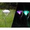 4Pcs Diamond-Shape Solar Stake Lights Garden Powered LED Lawn Yard Decor Lamp