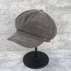 Autumn retro big top octagonal hat women's autumn versatile face small suede texture newsboy hat literary hat