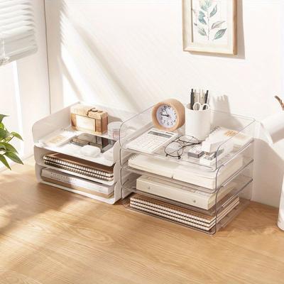 1 τεμ. Επιτραπέζιος Οργανωτής Αρχείων Στοιβαζόμενος, Δίσκος Εγγράφων Γραφείου, Στοιβαζόμενος Οργανωτής Γραφείου, Πολυράφι Αρχείων Γραφείου