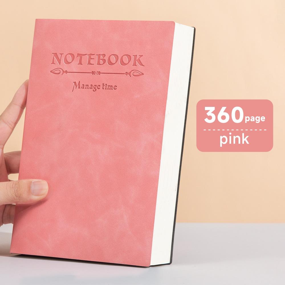 Soft Business Memo Book Leather Surface Diary Notepad Thick Notebook Back To School