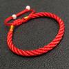 Adjustable Red Zodiac Wristband: Fine Cotton Yingluo Thread Bracelet for Men, Women, Couples