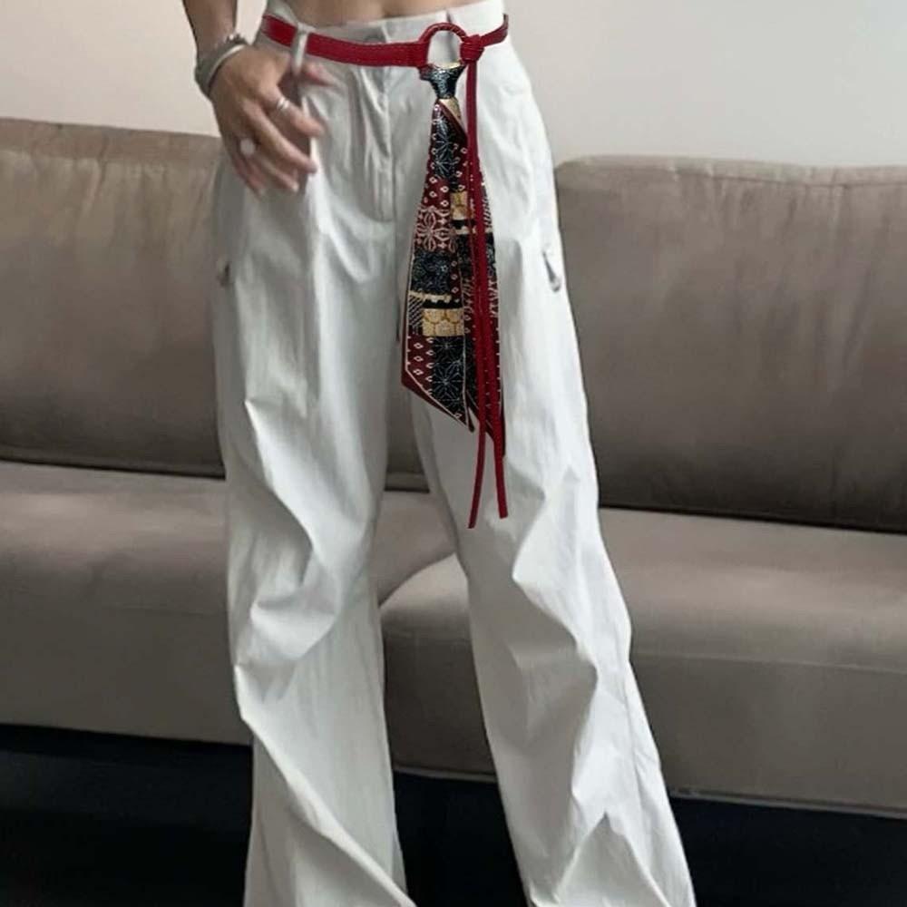 Bohemian Style Cashew Printed Belt Adjustable Silk Tie Design Belt Retro Jacquard Waistband  Girls