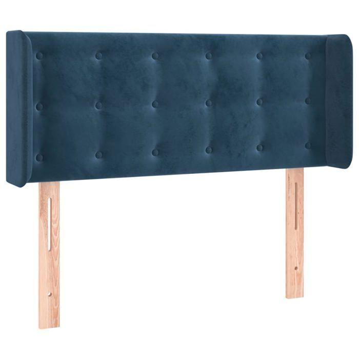 VidaXL Tête de Lit à LED Meuble de Chambre à Coucher Accessoire de Lit Simple Tête de Cadre de Lit Intérieur Bleu Foncé 3123716