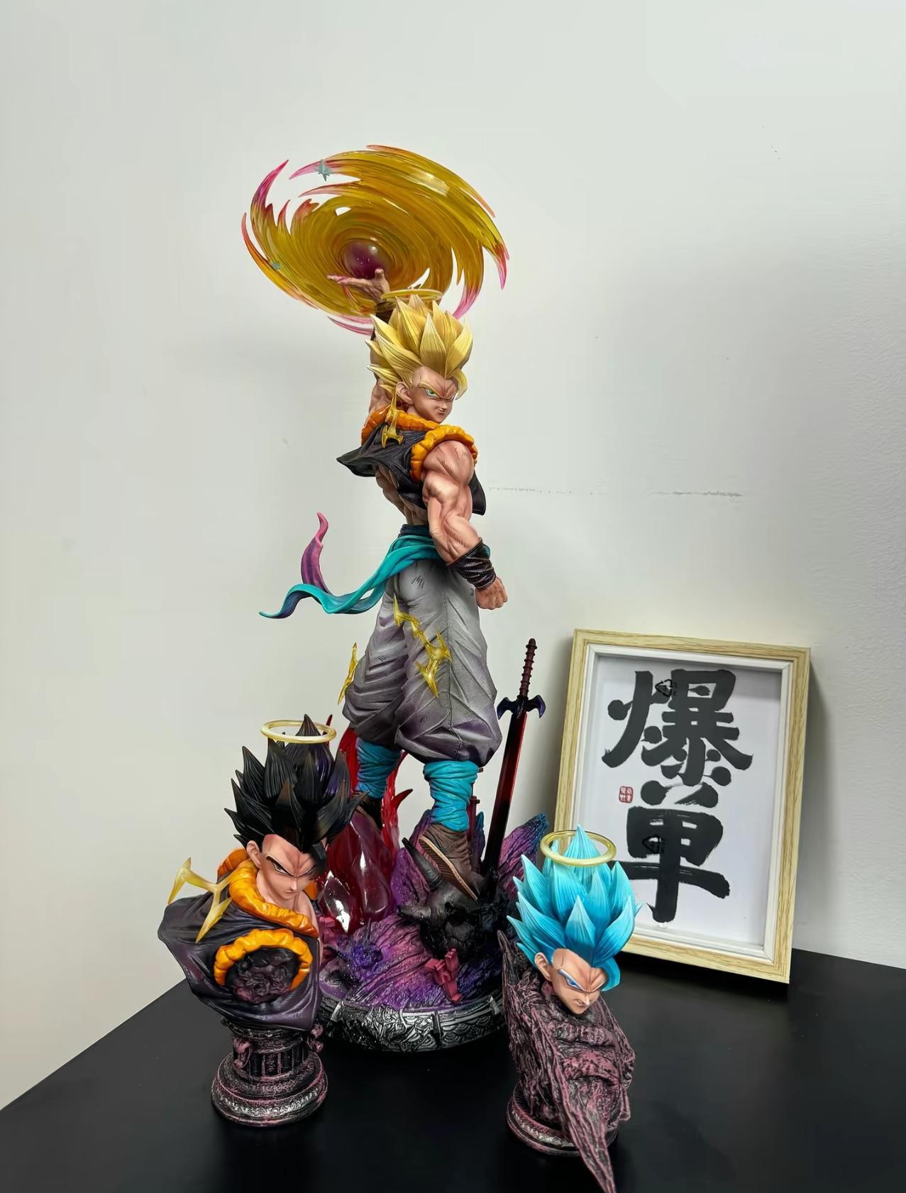 

In Stock JT Studio Clouds Rising Gogeta Dragon BallZ Infinite SSj3 18.5Inch/47cm Can be Head swap PVC Favorite Battle Figure Toy