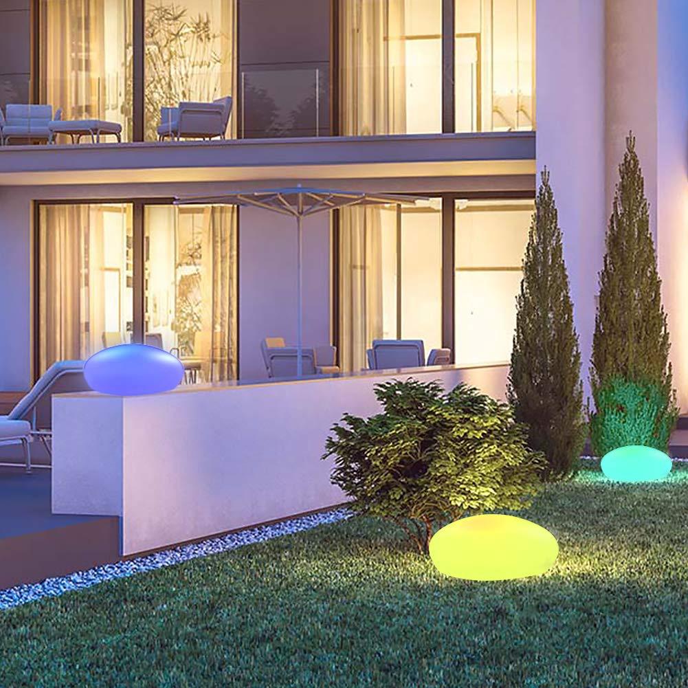 LED Solar Light Lamps Swimming Pool Ball Cobble Stone Lamp Light Solar Lighting Solar Lighing Garden Decoration