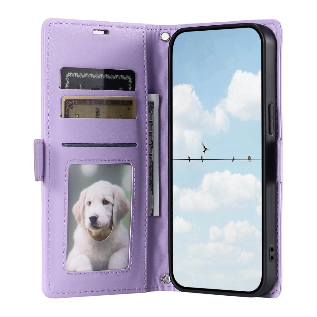 For Motorola Moto G56 5G Leather Case Rhombus Texture Wallet Stand Phone Cover with Wrist Strap