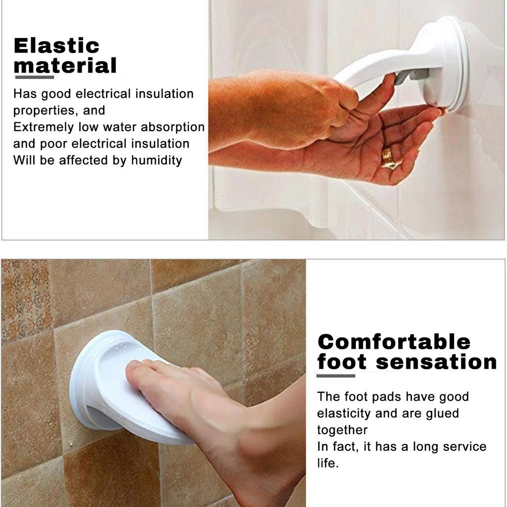 Suction Cup Shower Foot - Shave Dirt Off Your Legs Time Saving Shower Foot - Easy To Install - Non-Slip
