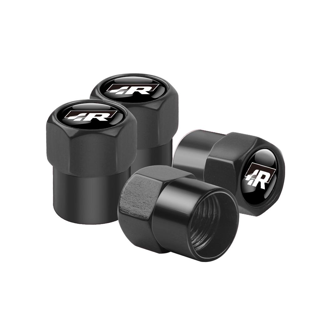 HIJK1 For Volkswagen Tiguan VW GTI TOURAN GOLF 6 POLO motion MK6 Rline 4PC 3D Metal Alloy Wheel Tire Valve Caps Car Styling Valve Cap
