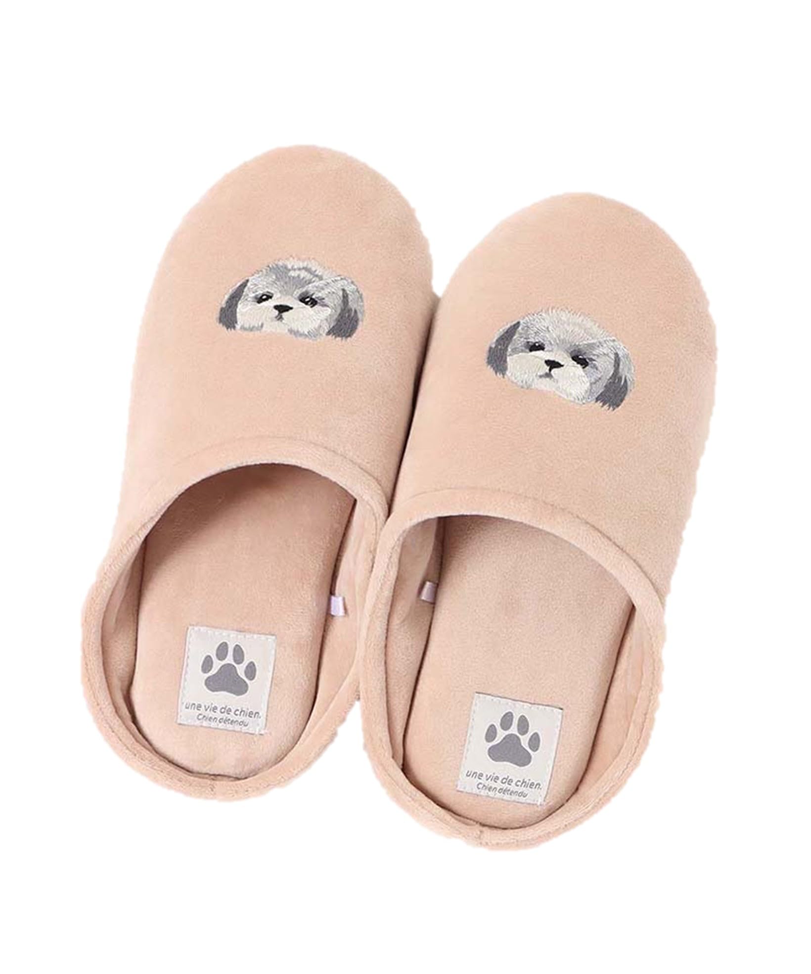 

Bleu Bleuet Dog Embroidered Room Shoes/Slippers (Shih Tzu, Japanese Shoe Size, Adult, Numeric, 2_e, 24.0 cm)