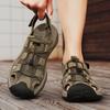 Fashion 2025 New Vintage Men's Sport Sandals Summer Outdoors Hiking Mesh Shoes Breathable Fashion Casual Sneakers Soft Bottom Male Flats