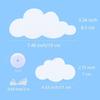 28 PCS White Cloud Ornaments Bulk Felt Hanging Clouds Decorations for Baby Shower Sky Theme Party Decorations