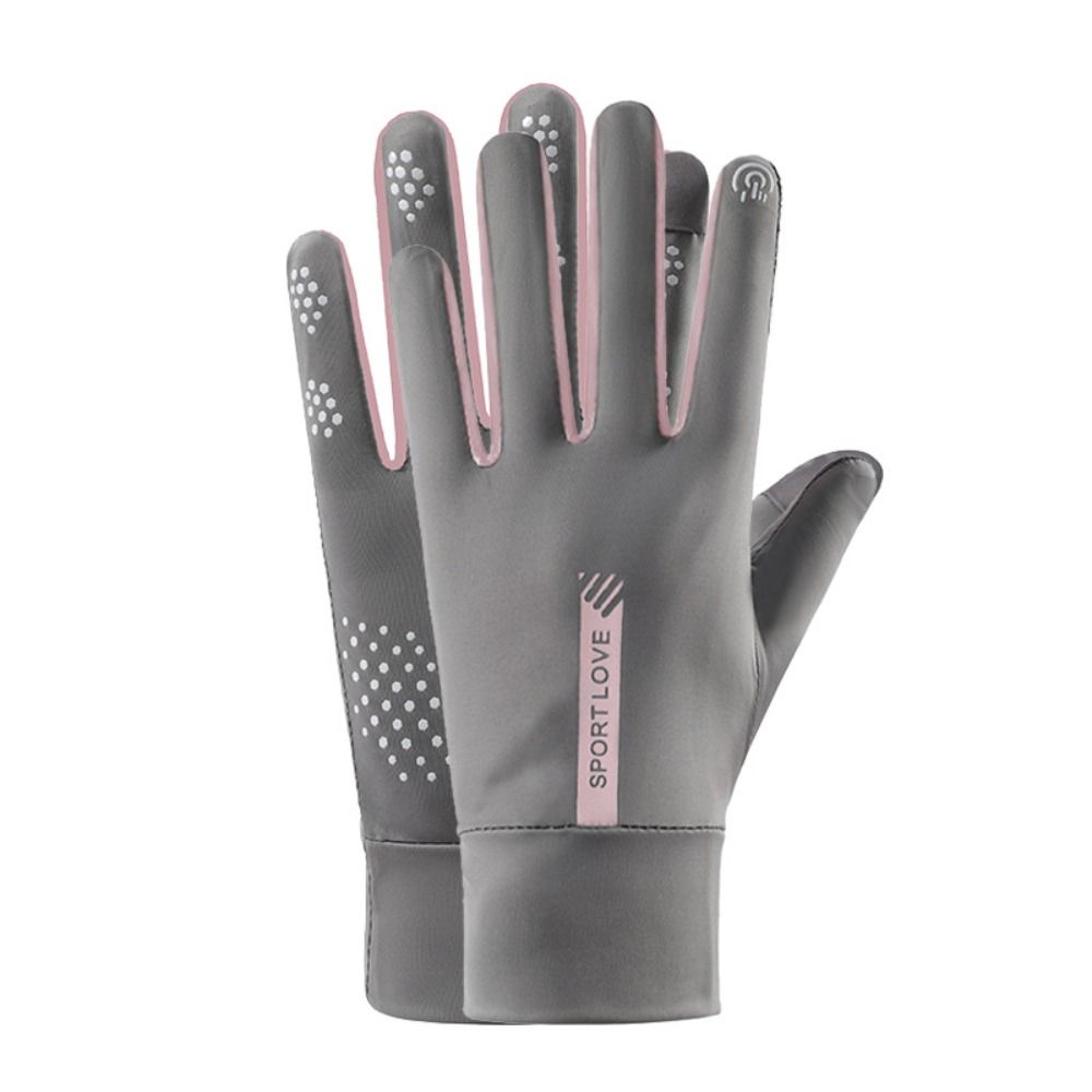 Semi-finger Half Fingers Touch Screen Gloves Mesh Two Finger Sunscreen Gloves Summer Gloves Anti-UV Gloves Ice Silk Gloves