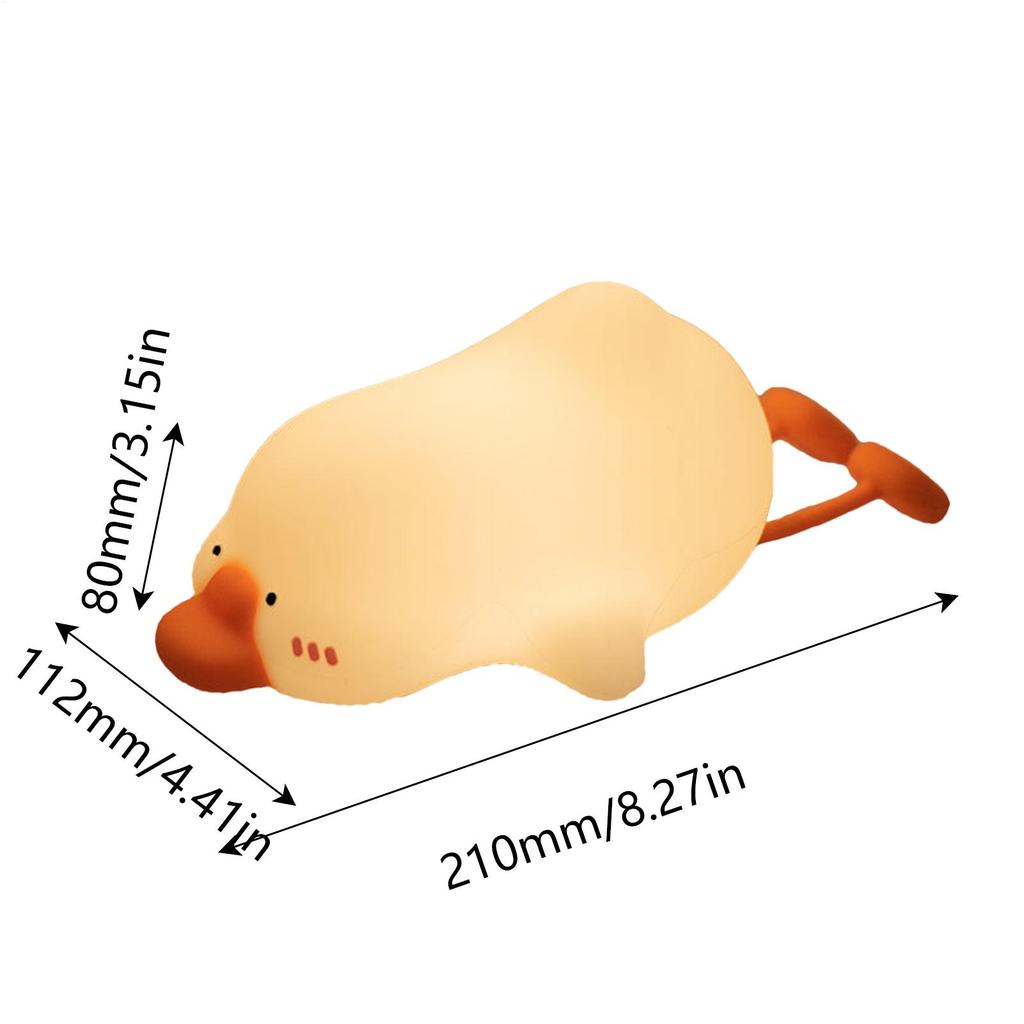 Cute Night Light Adorable Duck Shape With Soft Silicone Funny Night Lamp Dimmable And USB Rechargeable For Living Room Office