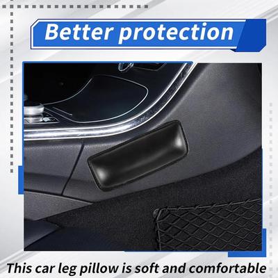 Car Leather Knee Pad Leg Rests Leg Pillow Soft Comfortable Accessories Leg Easy Installation Pad Car Support Thigh F7Q0