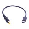 Convenient USB C to DC5.5x2.5mm/DC5.5x2.1mm Male Extension Cable Charging Cord for Tablets Cell Phones Charge Wire