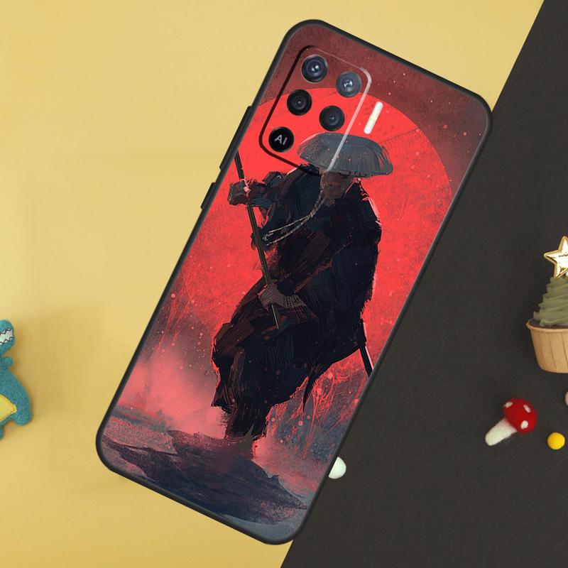 Japan The Samurai Ninja For OPPO A9 A5 A53 2020 A52 A72 A96 A76 A16 A54 A74 A94 A58 A78 A98 A15 A79 A17 A57 A77 Case