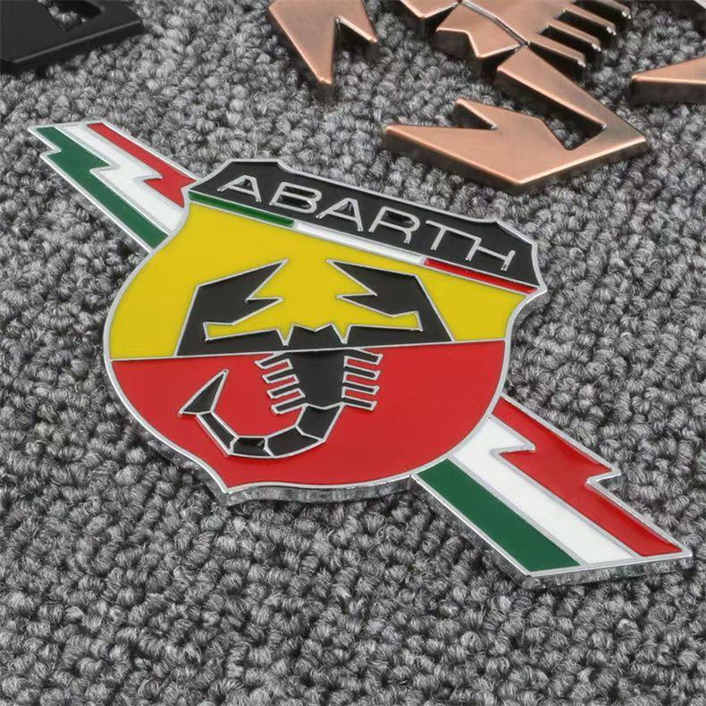 Car Metal Flat Hood Emblem Front Badge Logo Fit For Giulia Giulietta 159 156 MITO Stelvio Fiat 500 Abarth 595 695 Punto TIPO