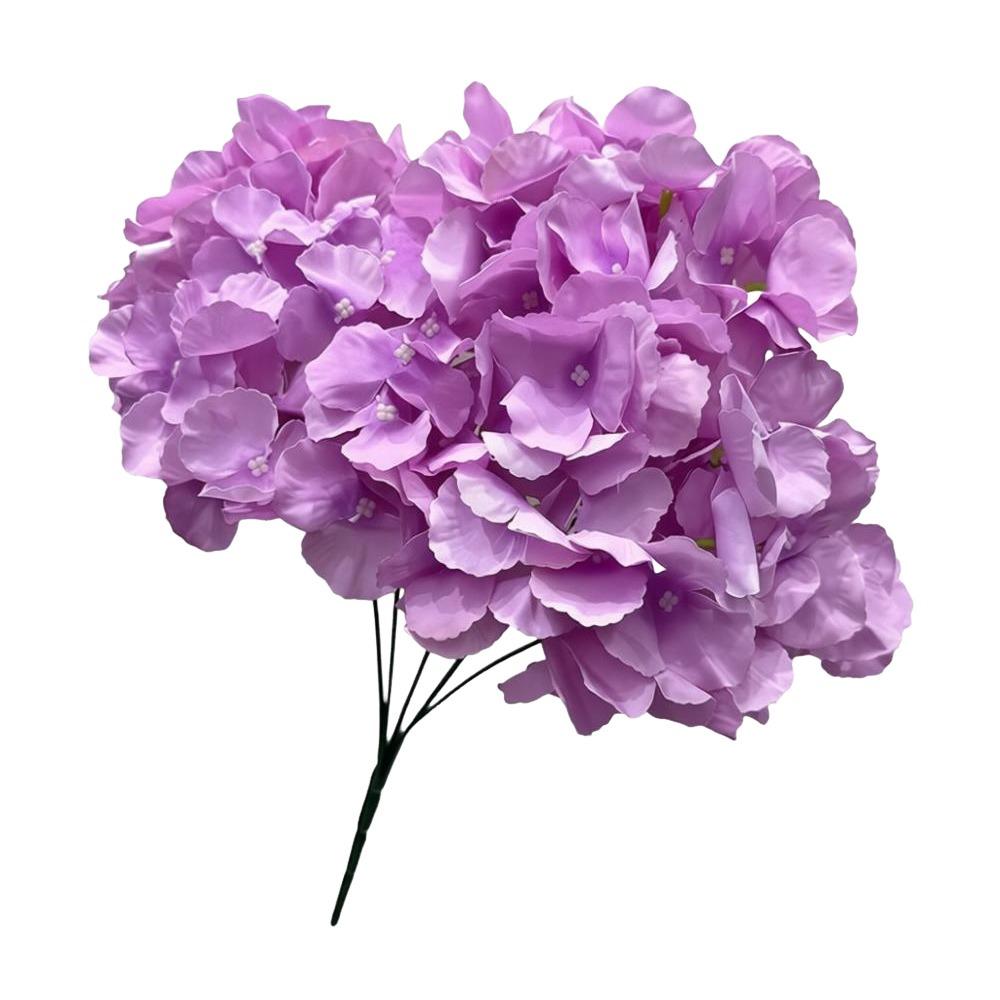 5 Heads Artificial Hydrangea Flower Silk Beauty Fake Hydrangea Flowers DIY Wedding Floral for Wedding and Festival Decoration