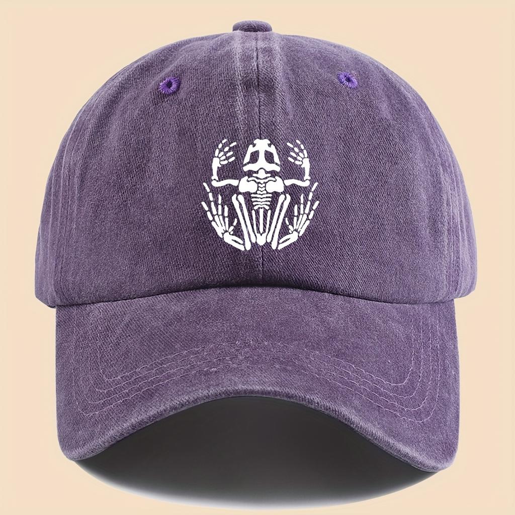 Baseballkappe mit Skelettfrosch-Aufdruck für Männer und Frauen, zum Angeln und für Outdoor-Erkundungen, Geschenk zum Vatertag und Muttertag