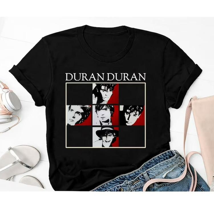 90s Vintage Duran Duran Band Graphic Black and Red T-shirt size S-5XL L