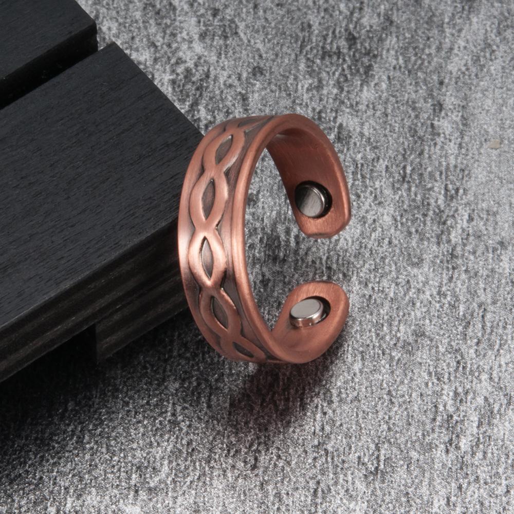 Vinterly Magnetische Kupferringe für Damen Verstellbarer Schmuck Vintage Unendlichkeitsarmreif Herren Minimalistisch Gesundheit Energie Damen Größenverstellbar