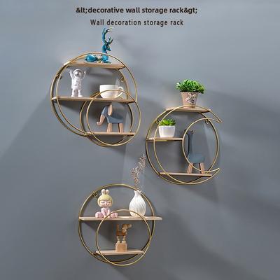 Étagères murales décoratives créatives pour restaurant, salon de thé au lait, étagères sans perforation