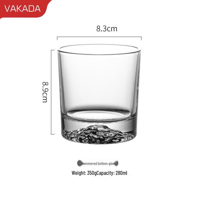 VAKADA Hammered High Borosilicate Glass Tumbler
