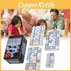 Vibrant Dominoes Game Set In Iron Box For Interactive Fun And Skill Development