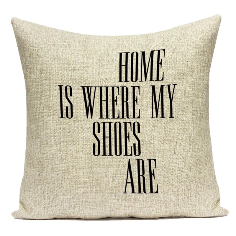 Simple Black White Cushion Animal Letters Coffee Home Polyester Pillowcase Car Sofa Home Decorative Throw Pillow Covers