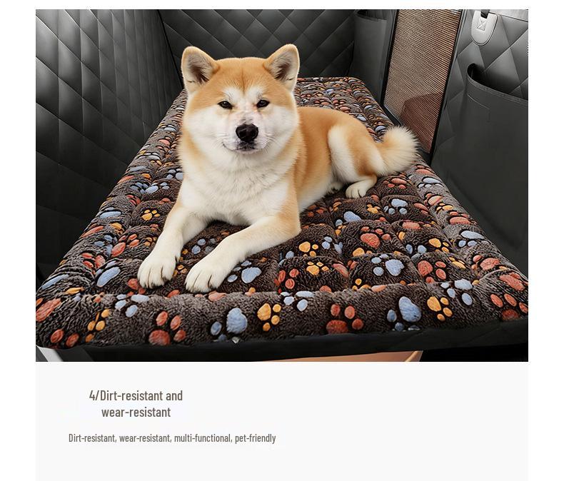 Non-slip Car Dog Seat Cushion - Thickened In-car Pet Mat for Rear Seat